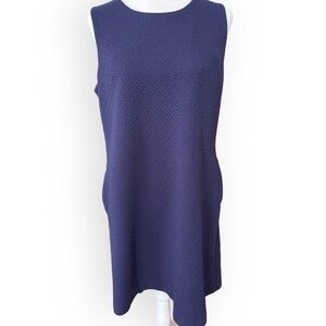 NWT Tommy Hilfiger Sleeveless Navy Blue Shift Stretch Dress Size 12